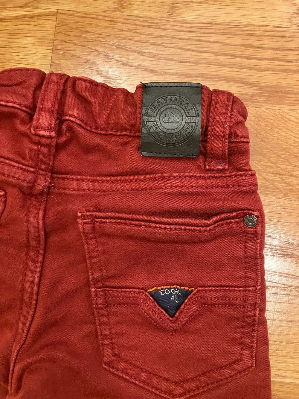 Mayoral Kids Burgandy Red Skinny Jeans
